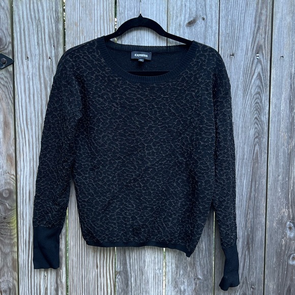 Express Metallic Animal Print Sweater size Small - Picture 1 of 8